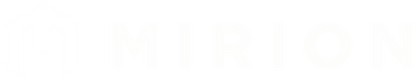 mirion logo, white