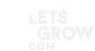 letsgrow logo, white