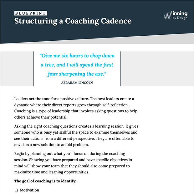 Structuring a Coaching Cadence