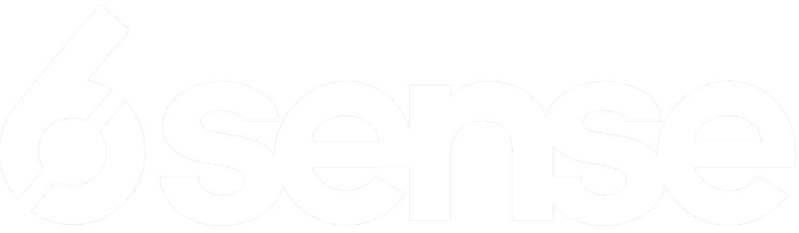 6sense logo, white