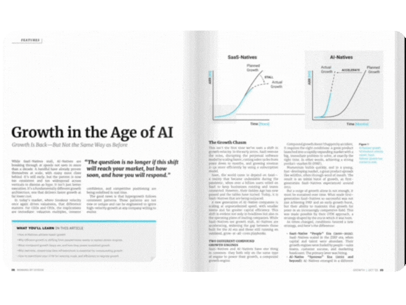 scrolling animated gif of page flipping of growth journal issue