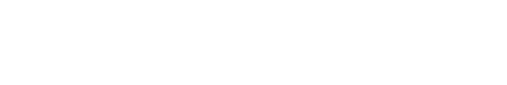 monday.com logo, white