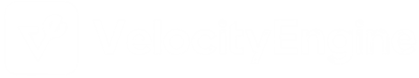 velocityengine logo, white