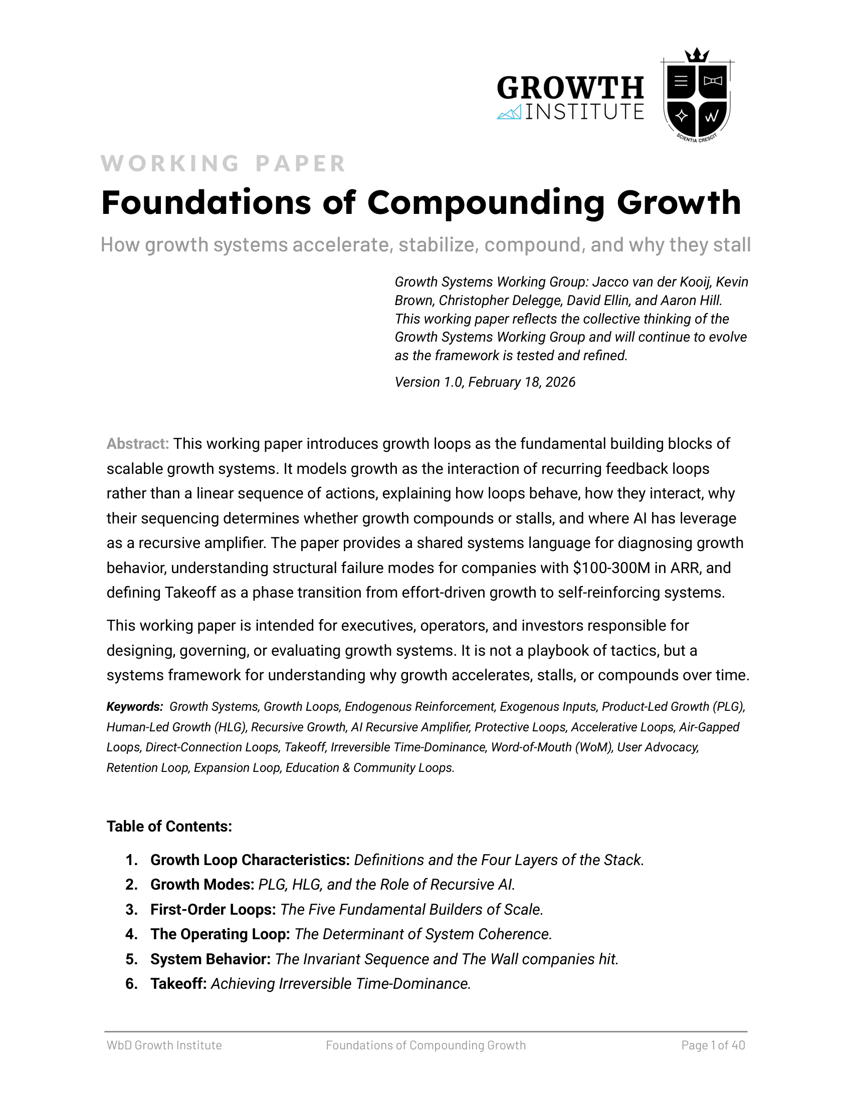 Foundations of Compound Growth Working Paper