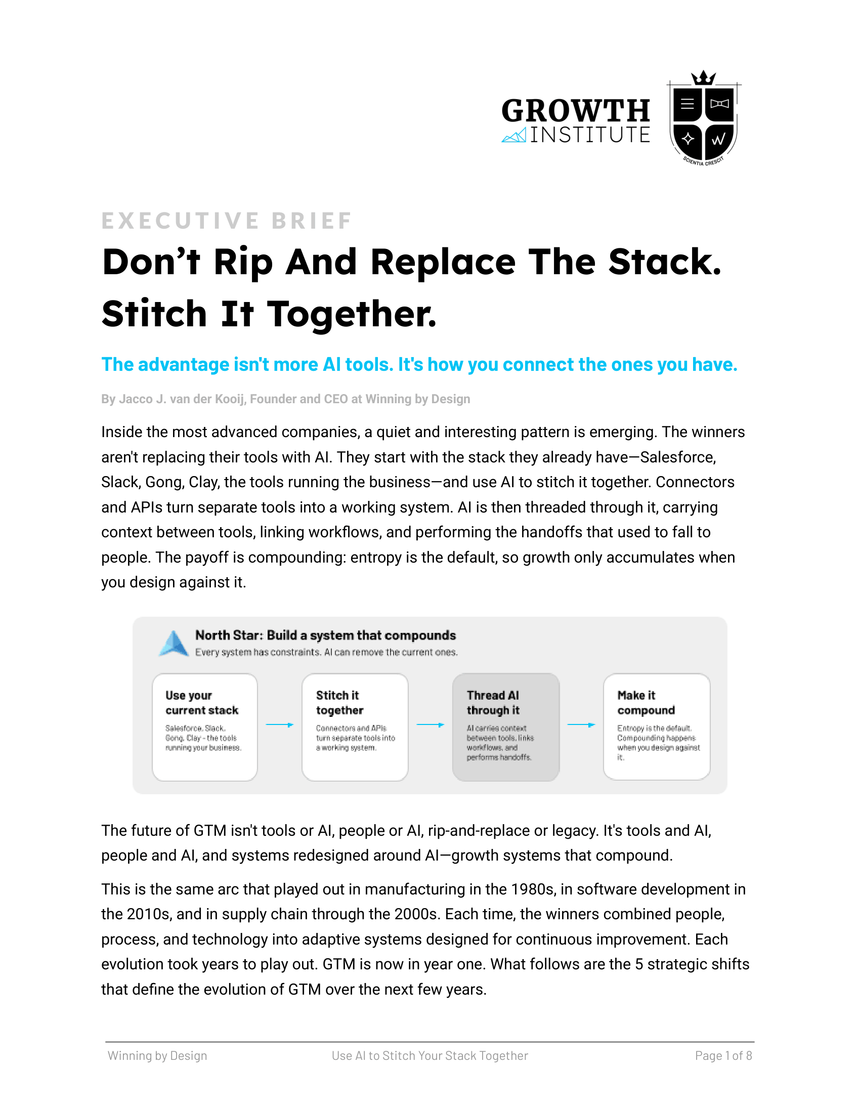 Executive Briefing The Use of AI to stitch the stack together - page 1
