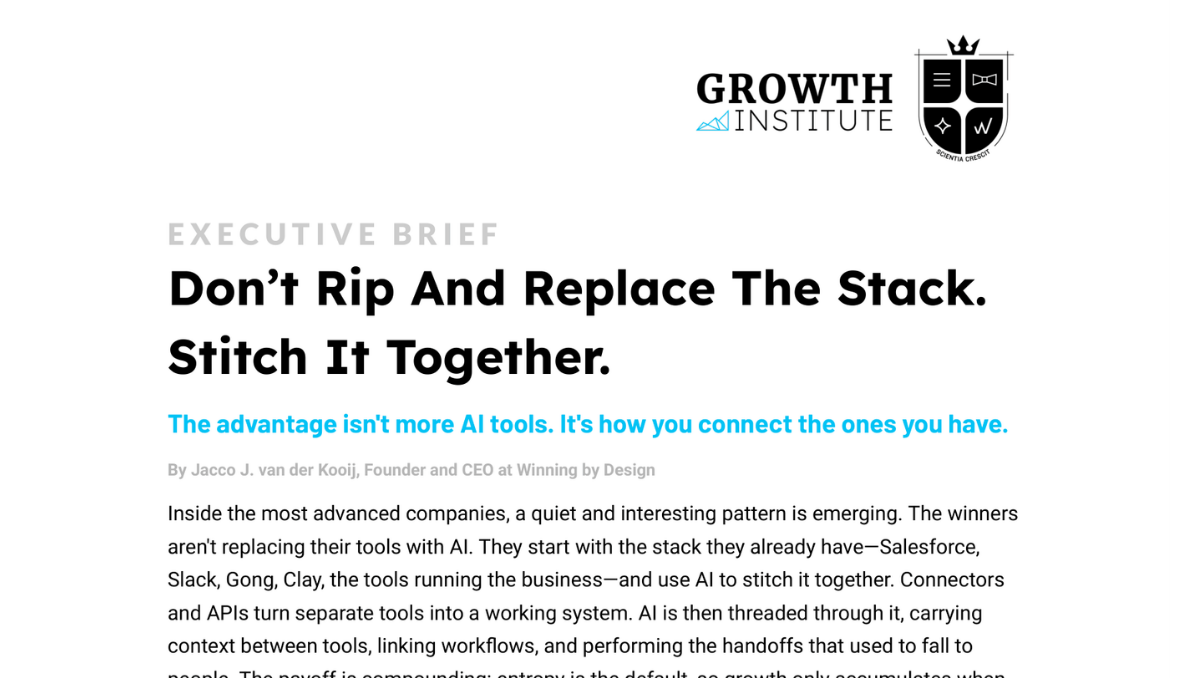 Executive Briefing The Use of AI to stitch the stack together - page 1